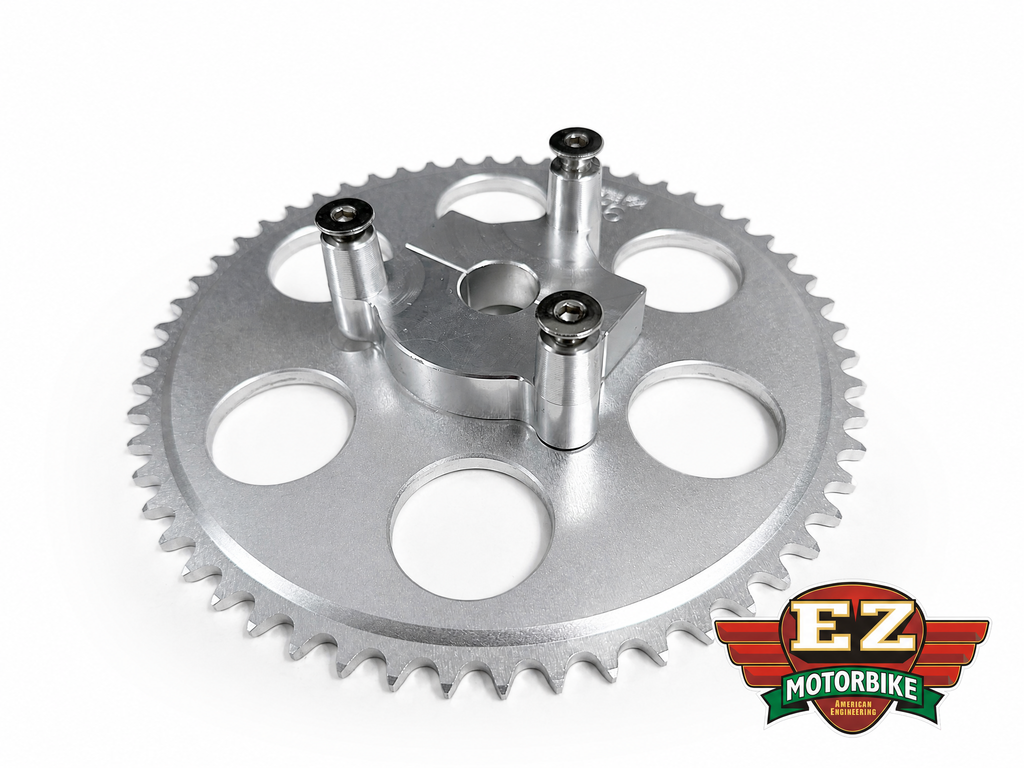56 Tooth Motorized Bike CNC Sprocket and Adapter EZmotorbikes