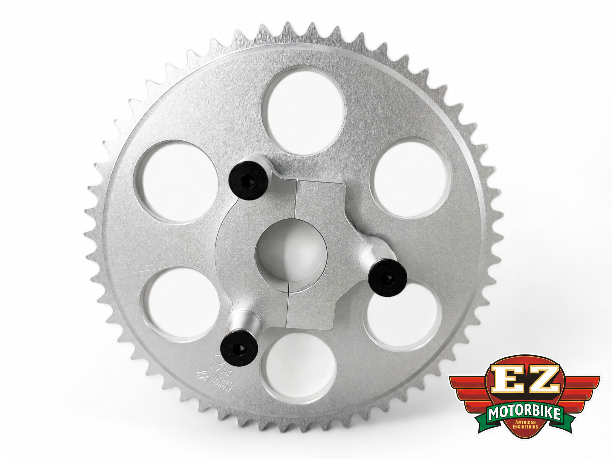 56 Tooth Motorized Bike CNC Sprocket and Adapter EZmotorbikes