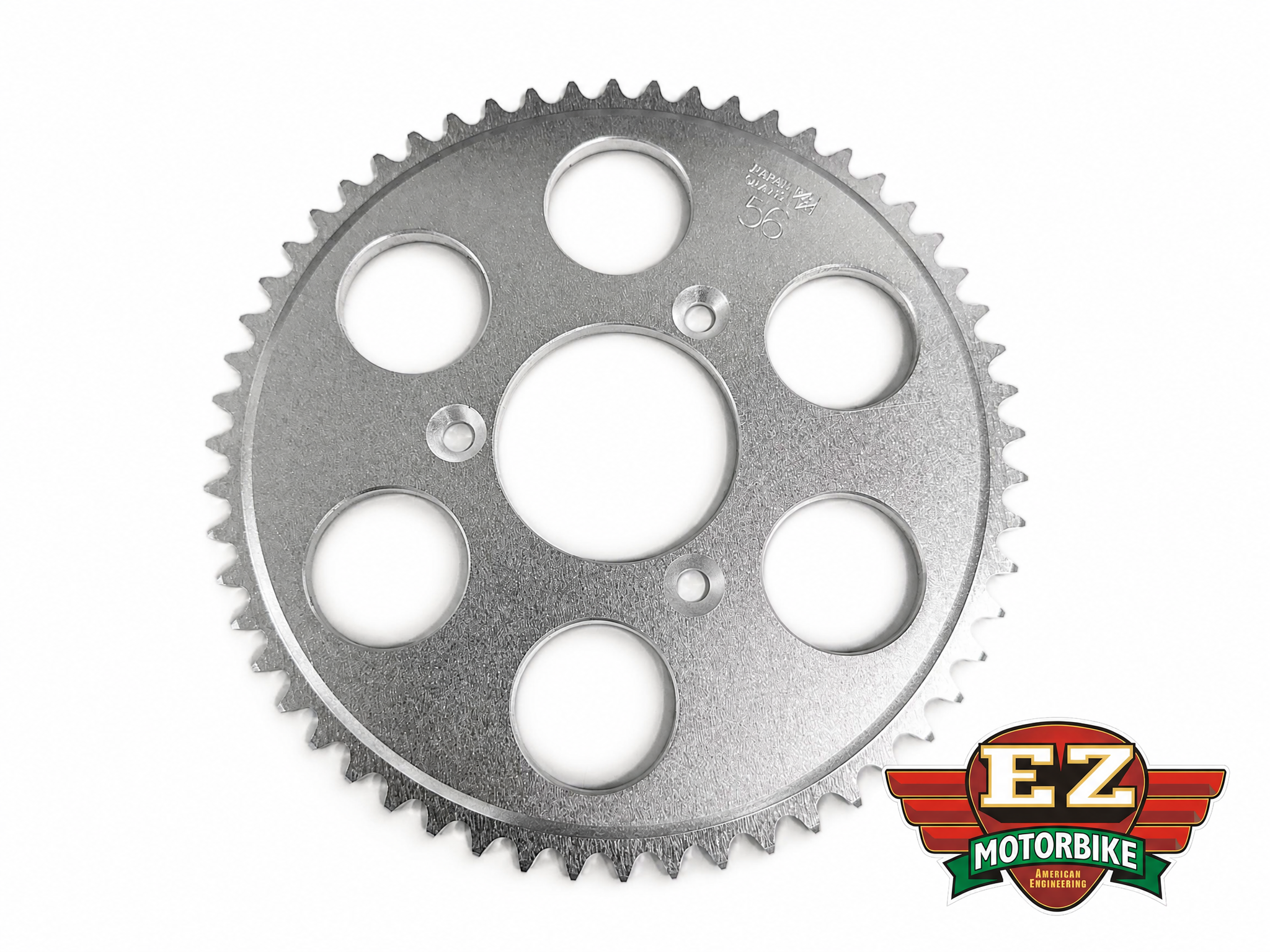 56 Tooth Motorized Bike CNC Sprocket 3 Hole Mount EZmotorbikes
