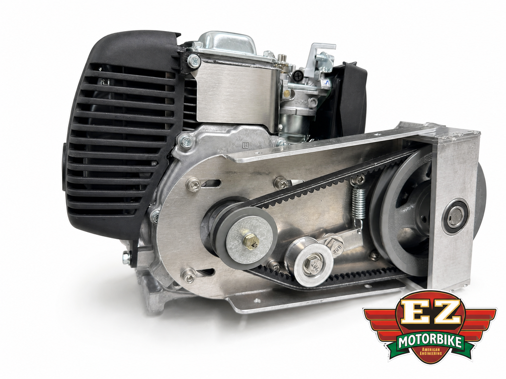 Ezm Pace Setter Gearbox and HS 49cc Bicycle Motor Ezmotorbikes